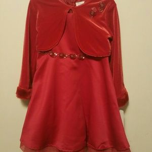 Toddler girls red Christmas dress size 4T